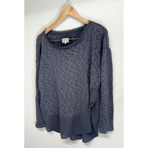 Anthropologie Deletta Nubby Circle Tee in Black Size Small - Picture 4 of 7